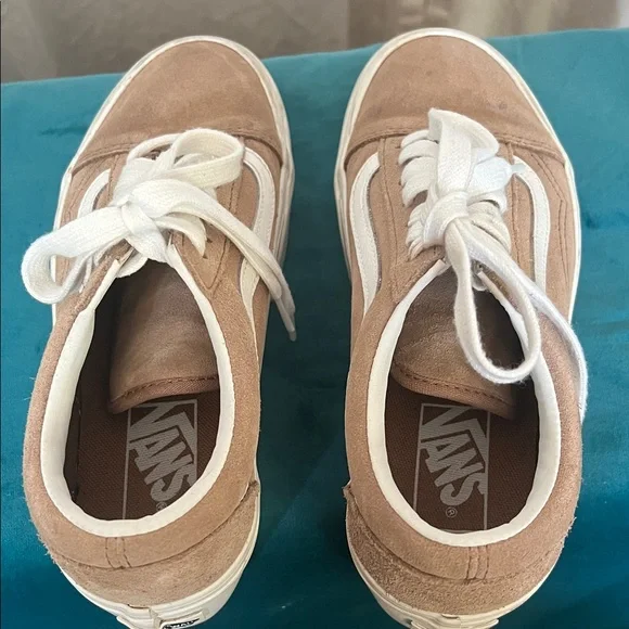Vans Women's Beige and White Sneakers Wm 5.5 men 4 - Picture 6 of 10